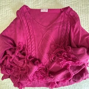 Medium pink lily sweater
